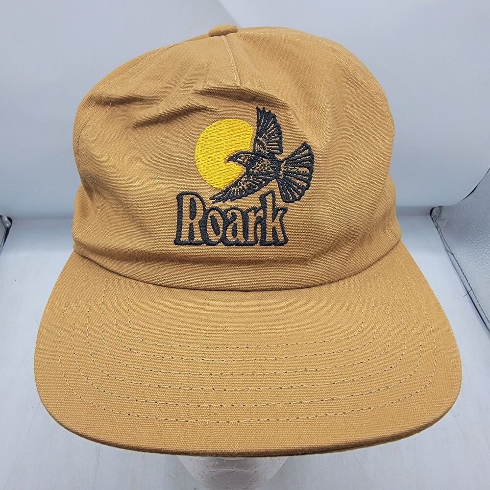 Roark Mens Brown Messenger 5 Panel Snapback Hat Outdoors Casual Camping Summer